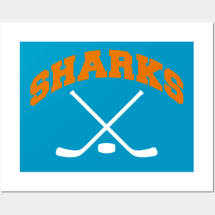 Sharks Hockey Small Logo Posters and Art